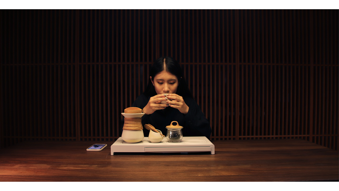 3D printing ceramic bamboo craft emotional design glassblowing industrial design  mental health mindfulness tea tea ceremony