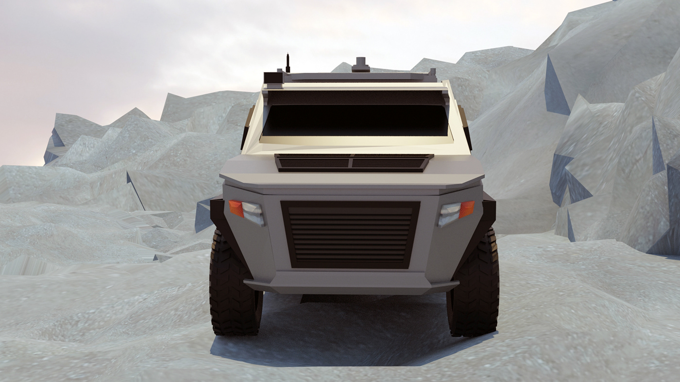 3D blender Military Transport Vehicle
