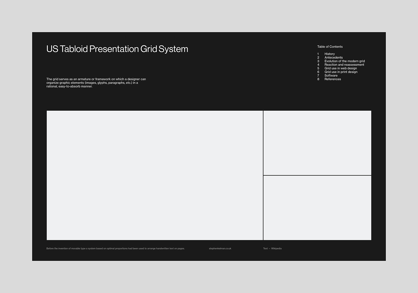 US Tabloid Presentation Grid System – Cover Black 2