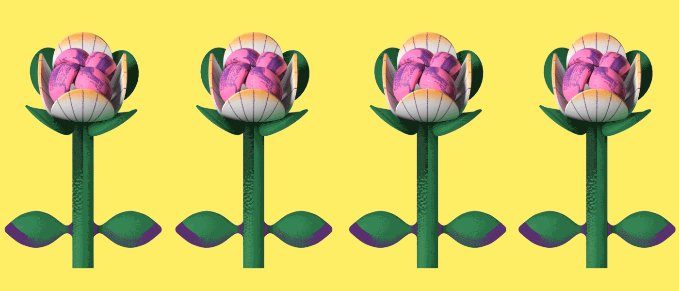 3D animation  Flowers ILLUSTRATION 
