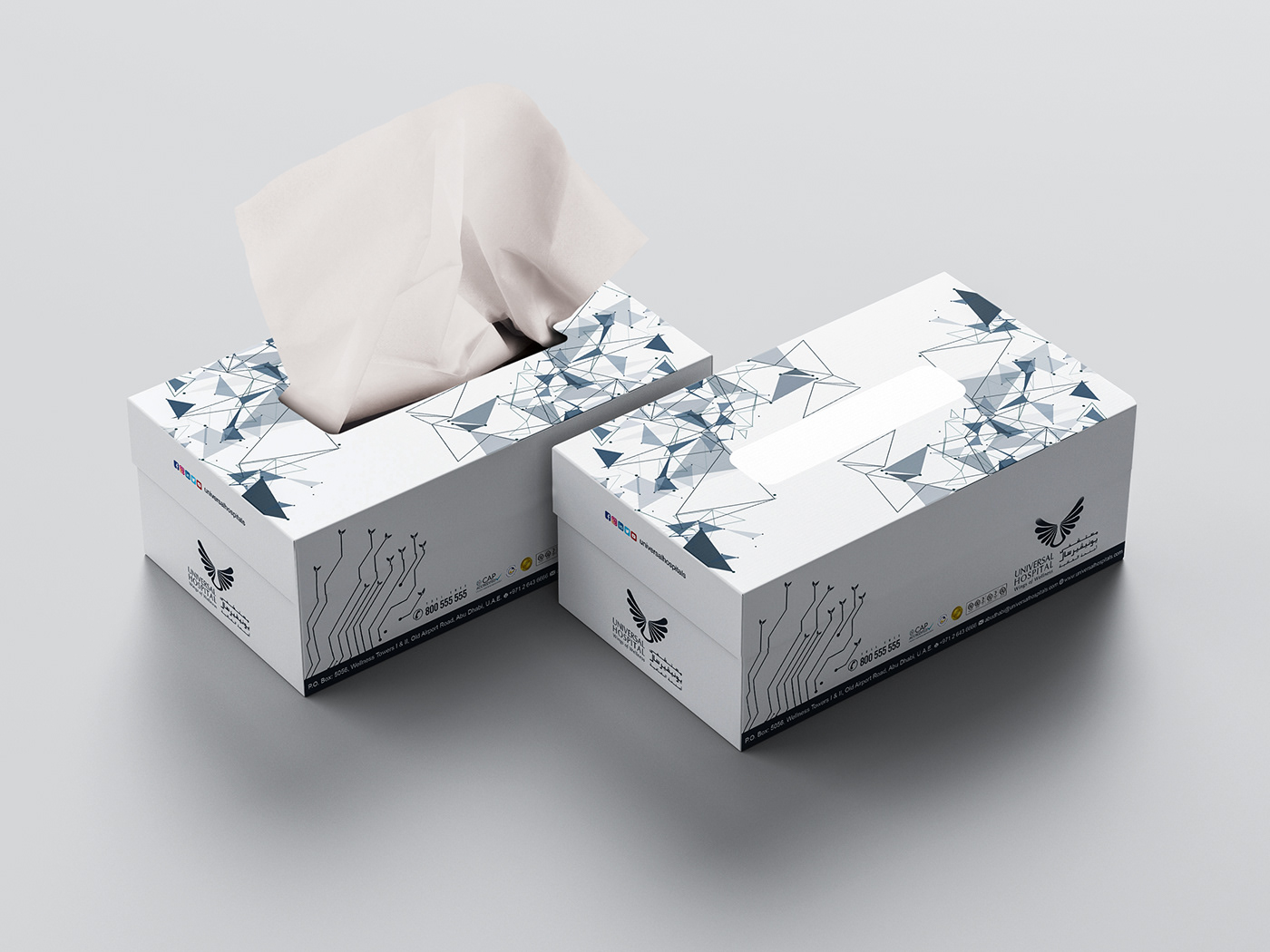 TISSUE DESIGN PACKING PRODUCT ELEGANT PACKAGING DESIGN IDENTITY CORPORATE PATTERN SMOOTH GREY tissue tissuebox productdesign Packaging