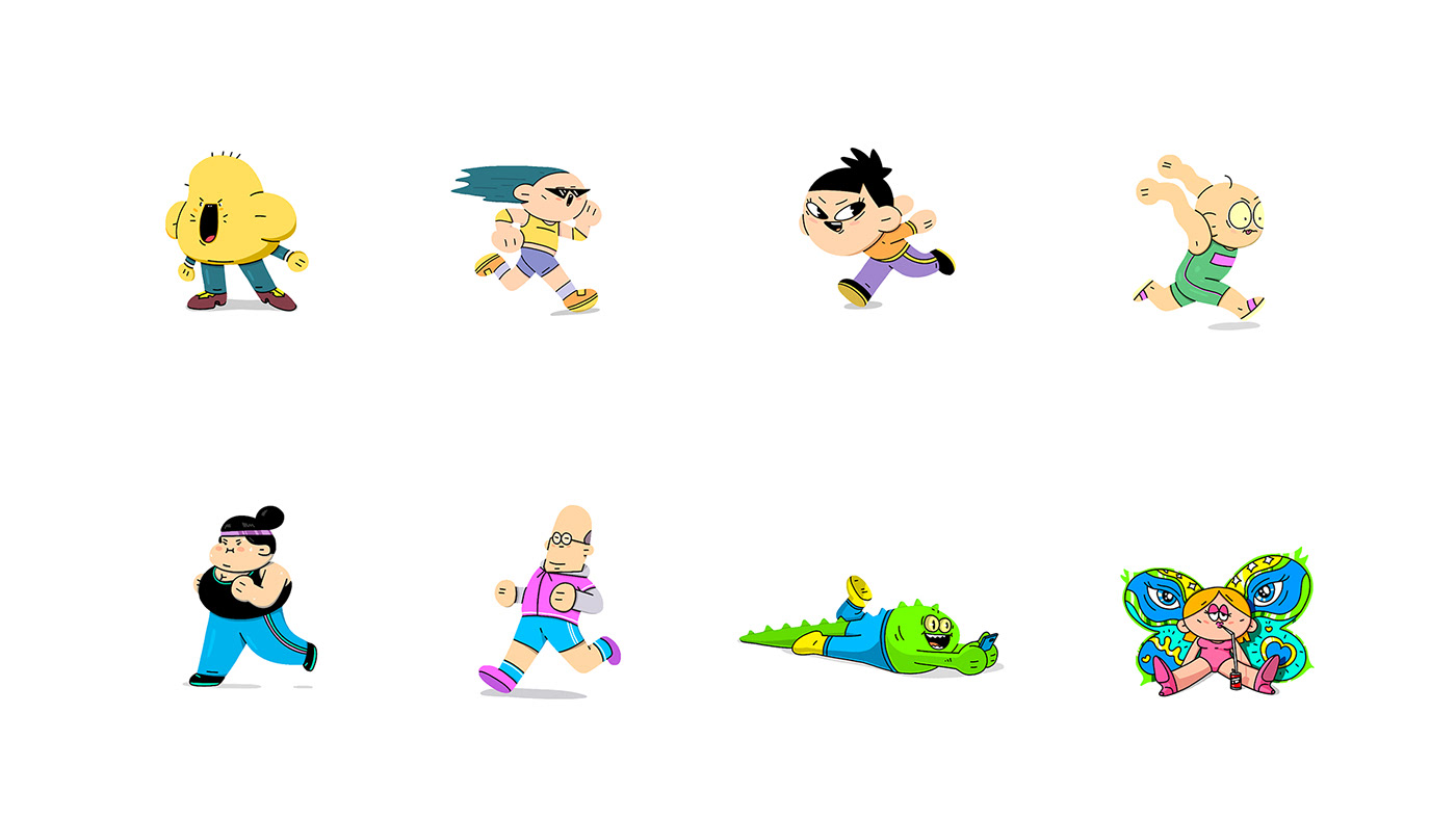 2D 2D Animation animation design artwork cartoon Character Character design  Digital Art  photoshop Procreate