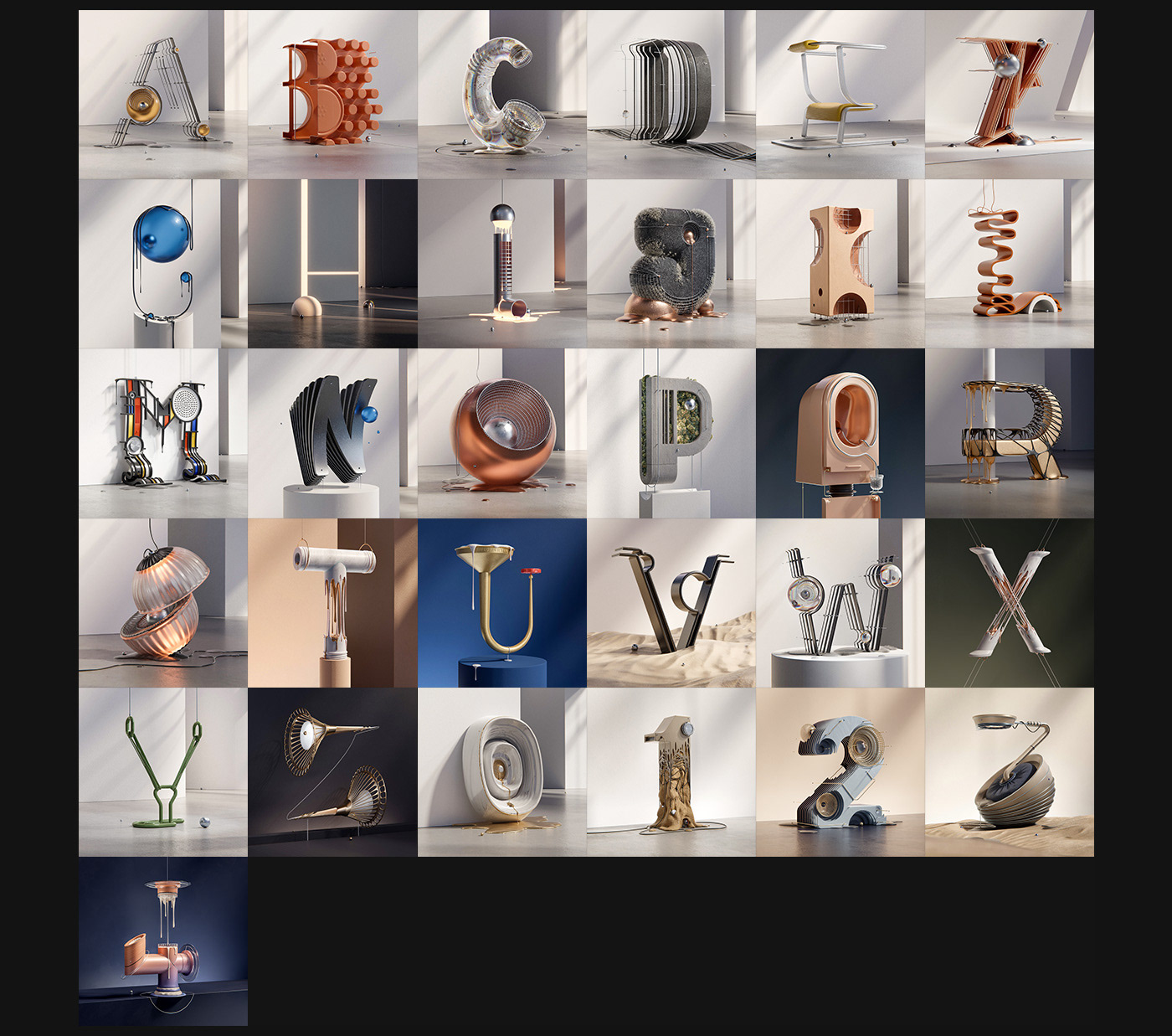 36daysoftype 36daysoftype06 3D alphabet art design lettering productdesign typedesign typography  