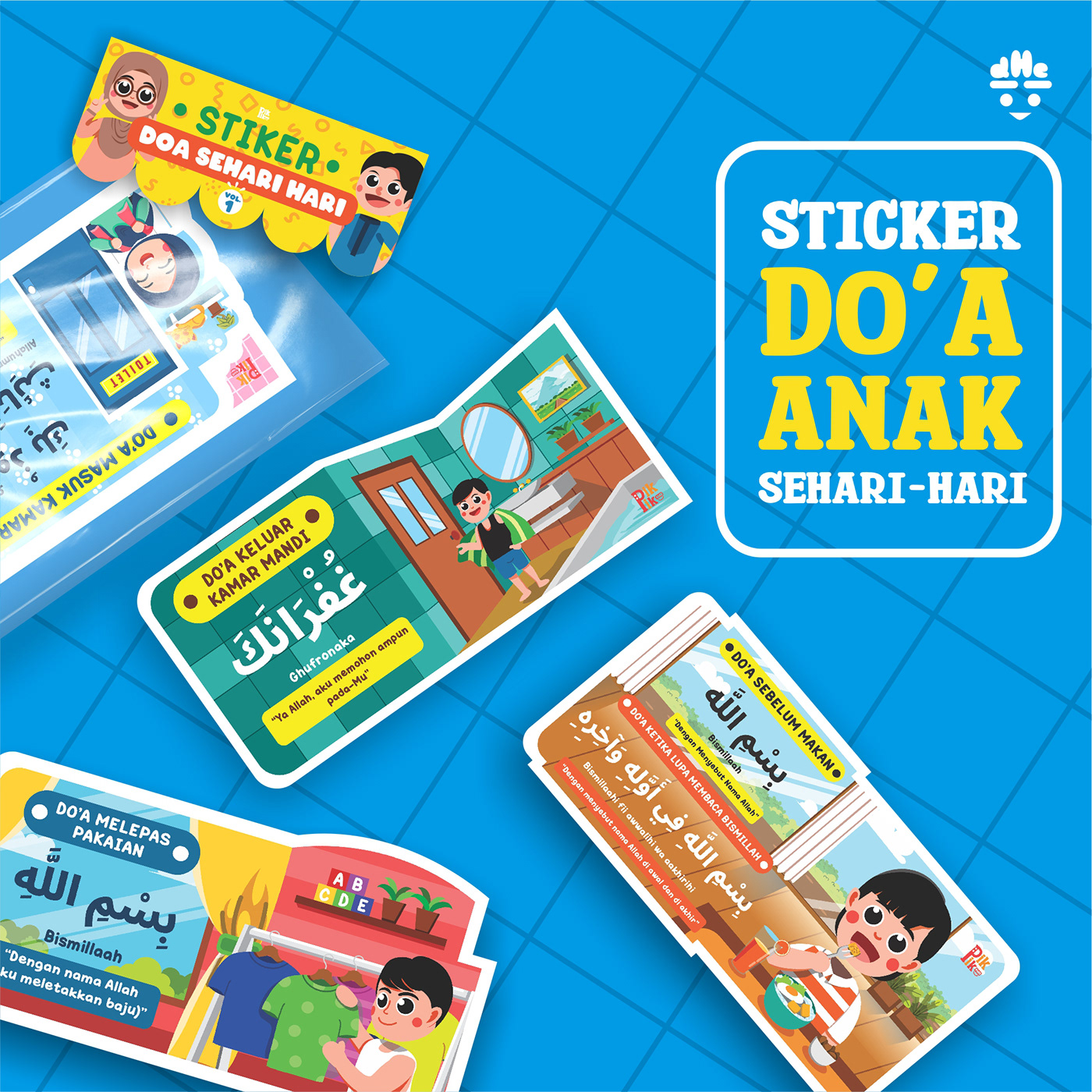 Sticker Design sticker sticker pack islamic ILLUSTRATION  kids illustration kids education children children illustration Education