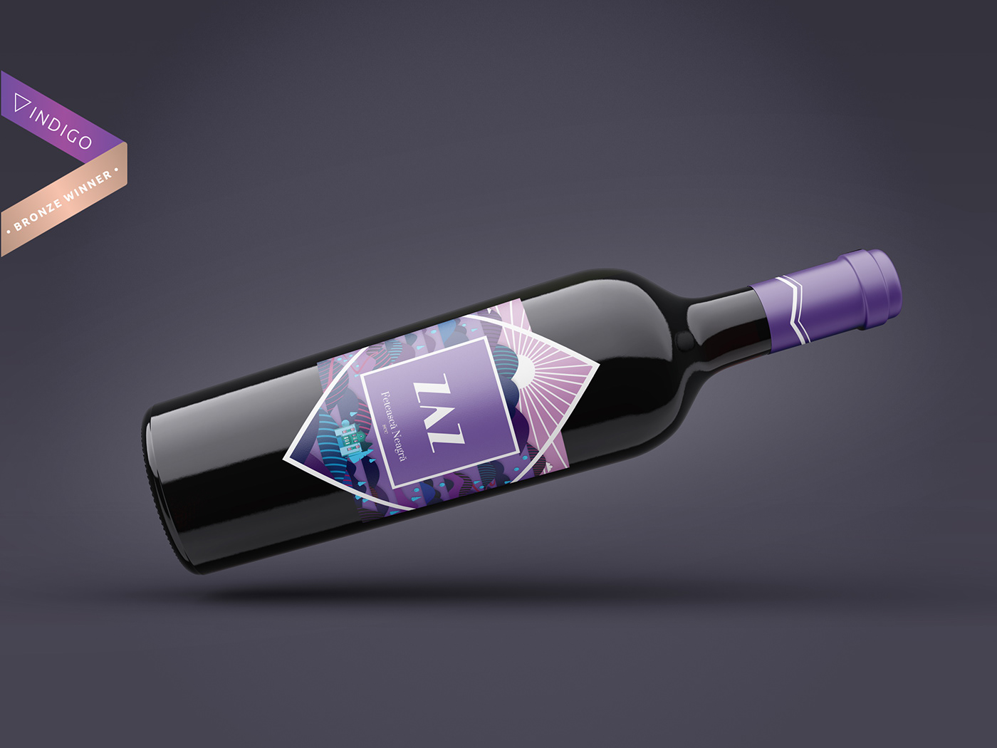 wine Label Packaging ILLUSTRATION  grahic design purple pink Hospitality beverege