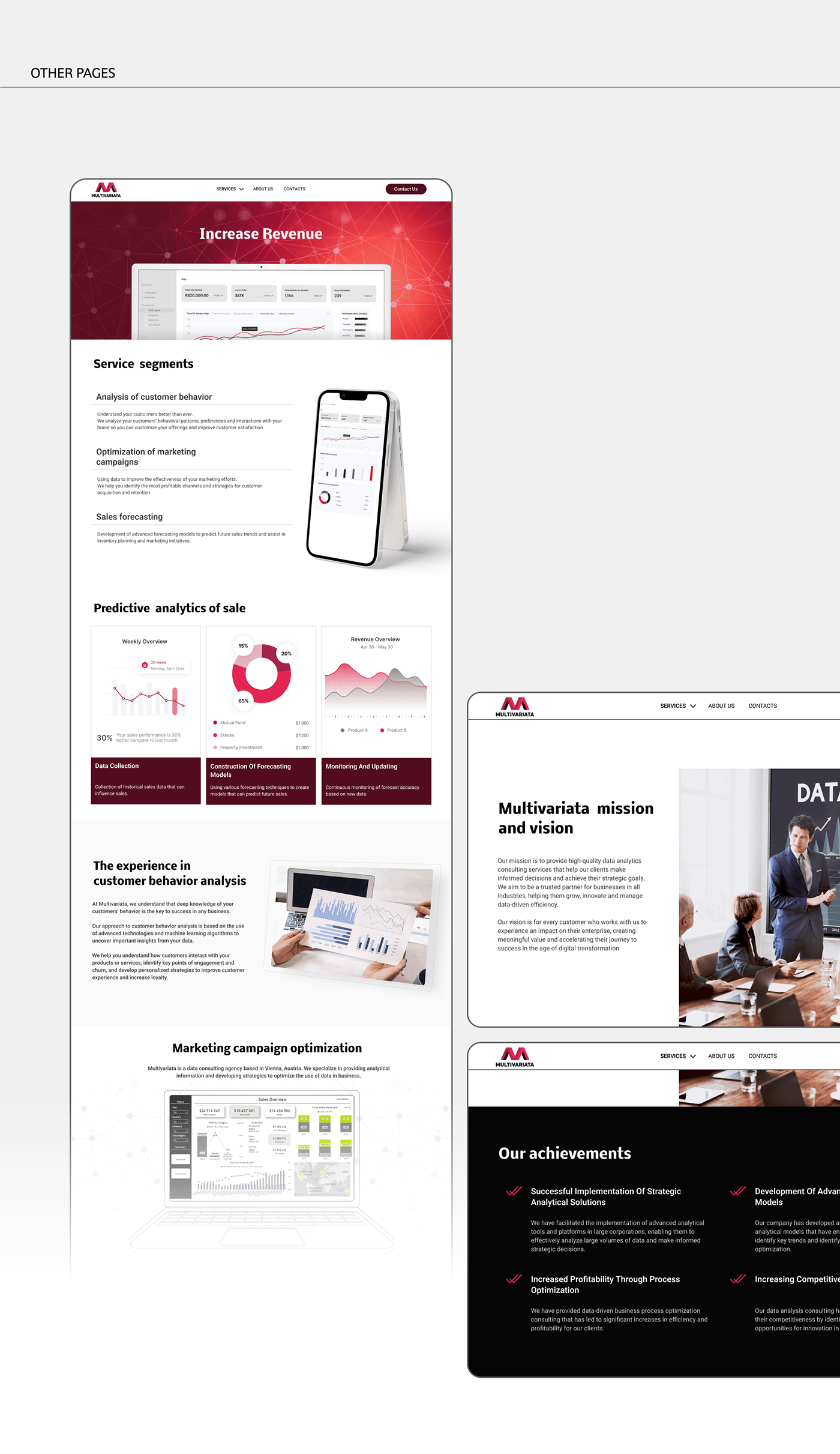 Web Design  Figma UI/UX financial business corporate company