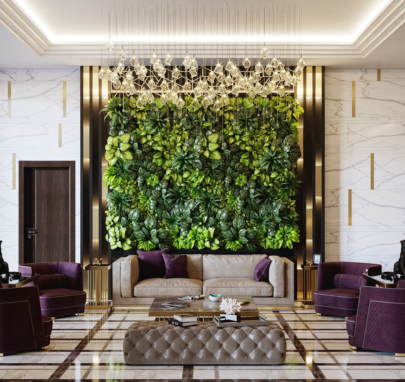 3dsmax baku CGI corona renderer hotel interior design  luxury reception Render visualization