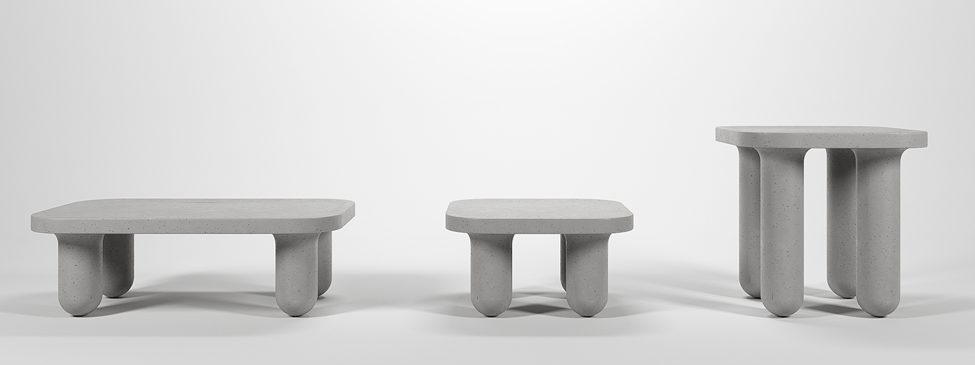 concept concrete design industrial design  product stool table furniture design  minsk product design 