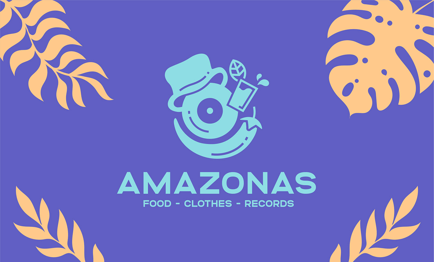 Amazonas branding  clothes Food  fresh music Records restaurant Retro store