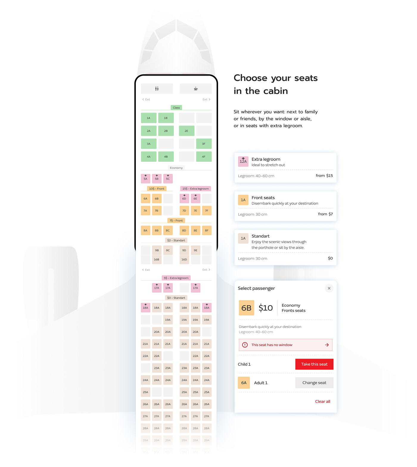 airline app application Booking flight Fly product design  red Travel UI/UX
