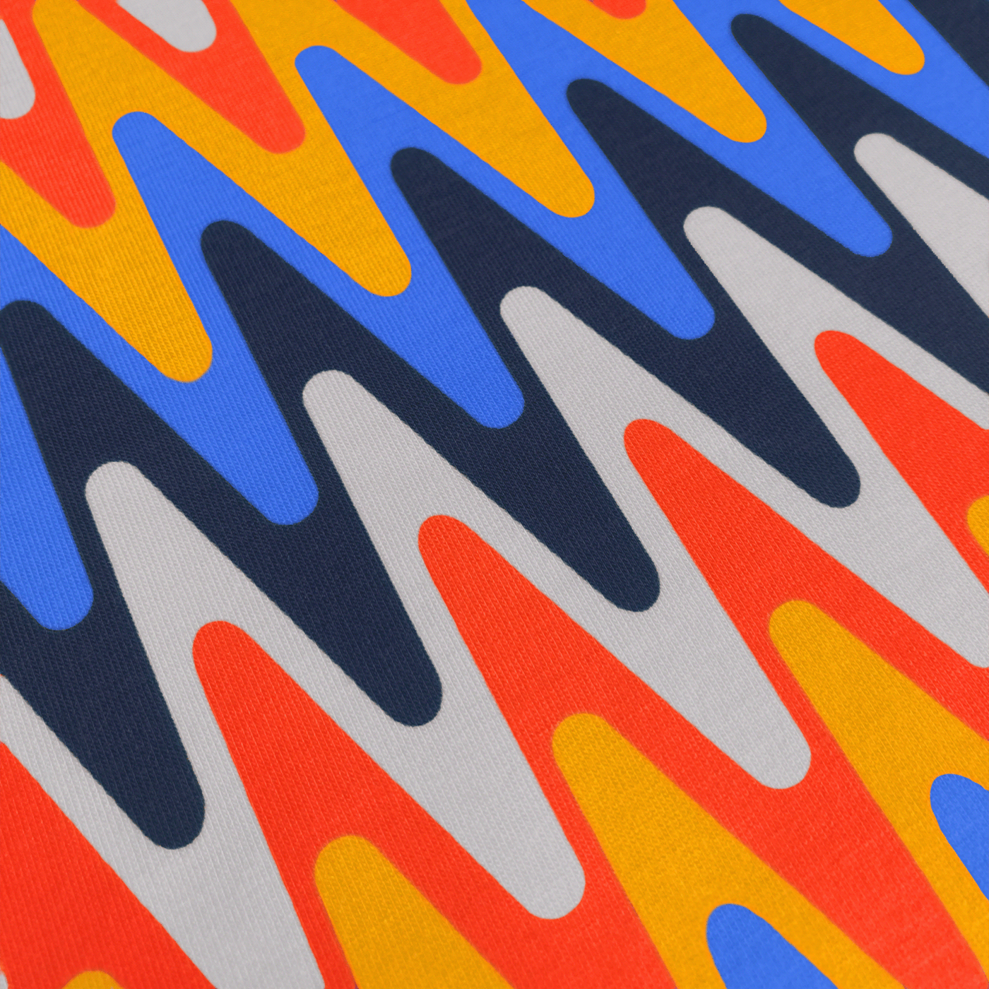 Sine Wave op art pattern in Racecar (primary color) colorway