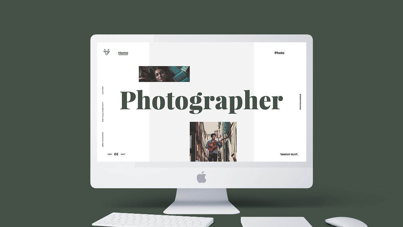 web site Web green Photography  interaction concept Golden Ratio UI clean Minimalism