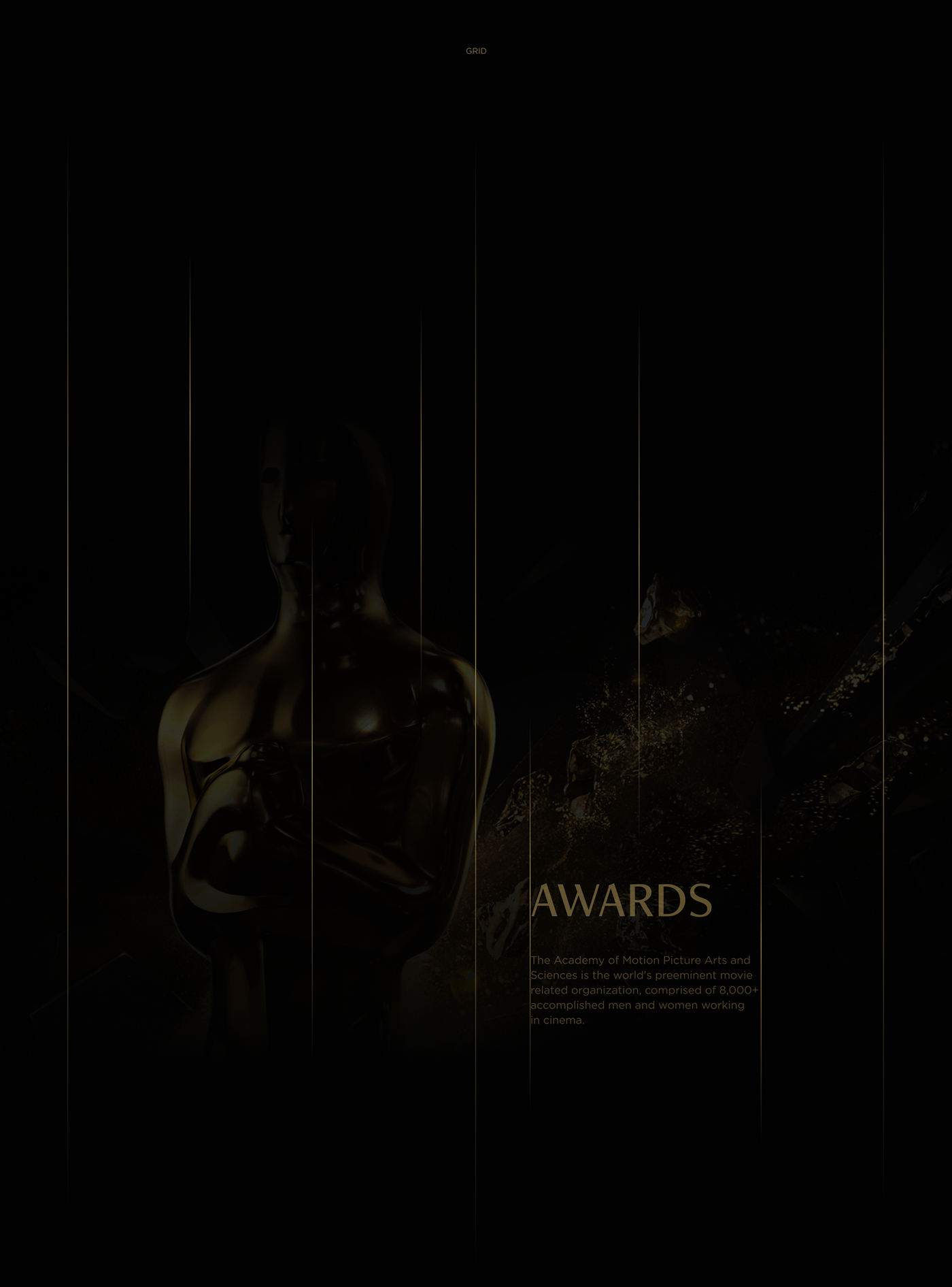 Awards concept motion Oscars redesign typography   ux/ui Webdesign Website
