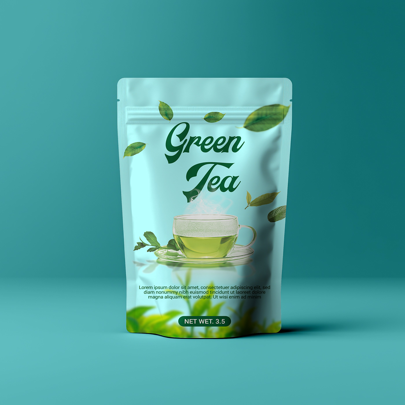 tea green tea Packaging product design  Green tea packaging tea cup ILLUSTRATION 