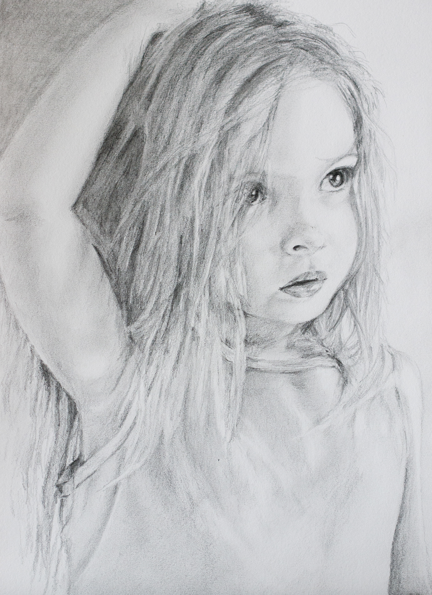 children child enfant portrait oil huile Drawing  dessin