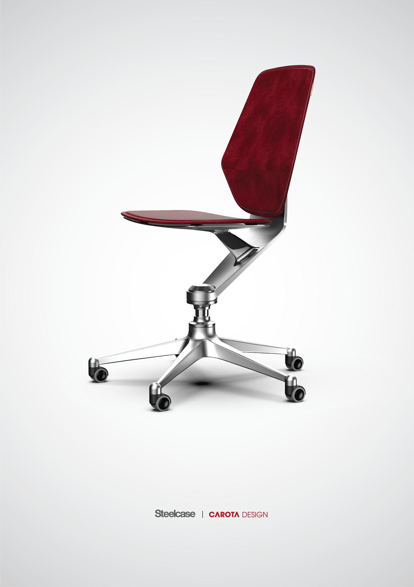 carota carotadesign chair furnature Interior luxury Steelcase leather leather furniture office chair