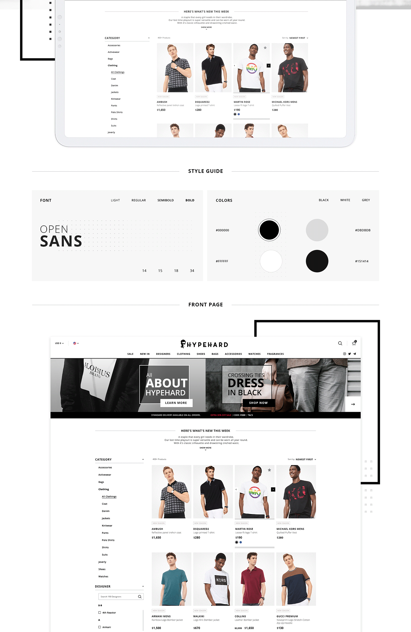 branding  UI/UX web-design Fashion  animation  business clothes online store Website hype