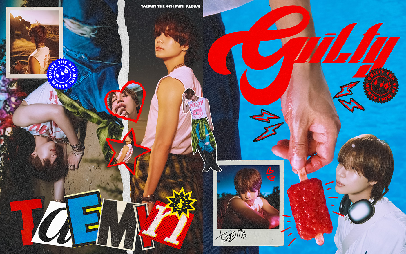 poster Graphic Designer Logotype collage Taemin kpop Digital Art  artwork