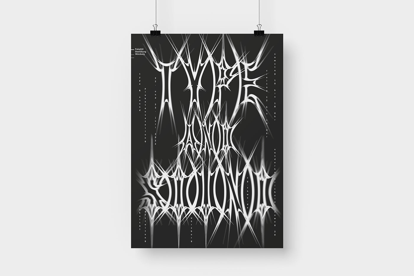 music poster Soundwaves typography  