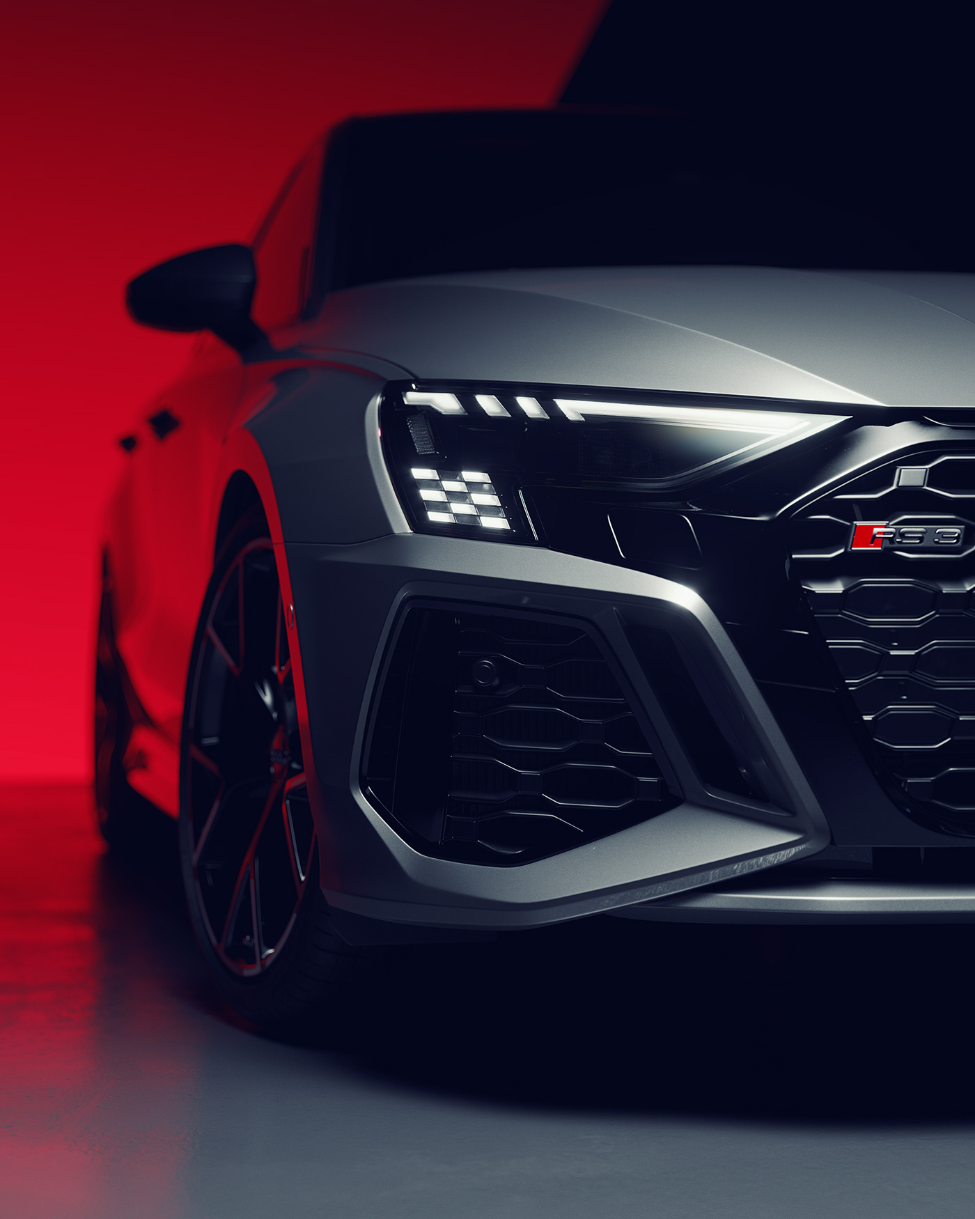 Audi RS3 automotive   CGI visualization car cinema 4d corona renderer Automotive Photography audi sport