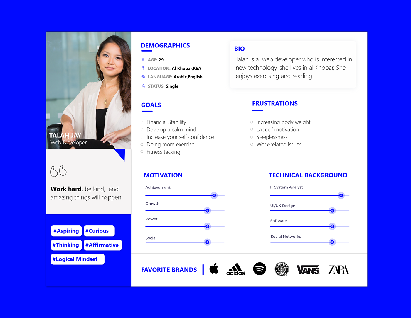 Product Management user persona ux