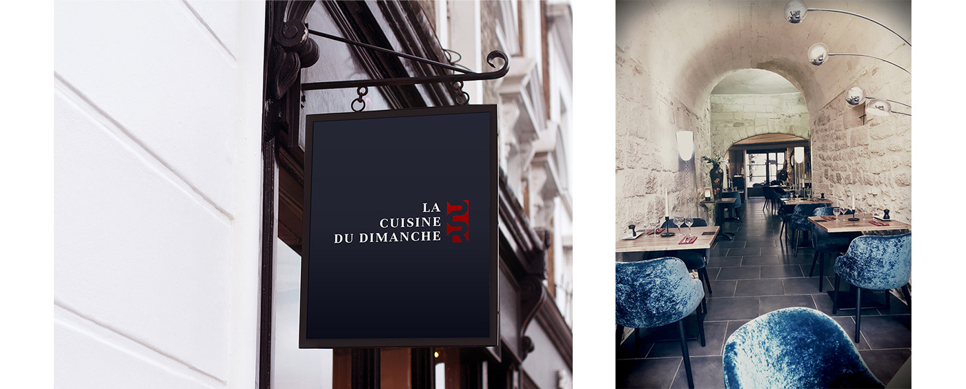 La Cuisine du Dimanche - Signboard and dinning room 