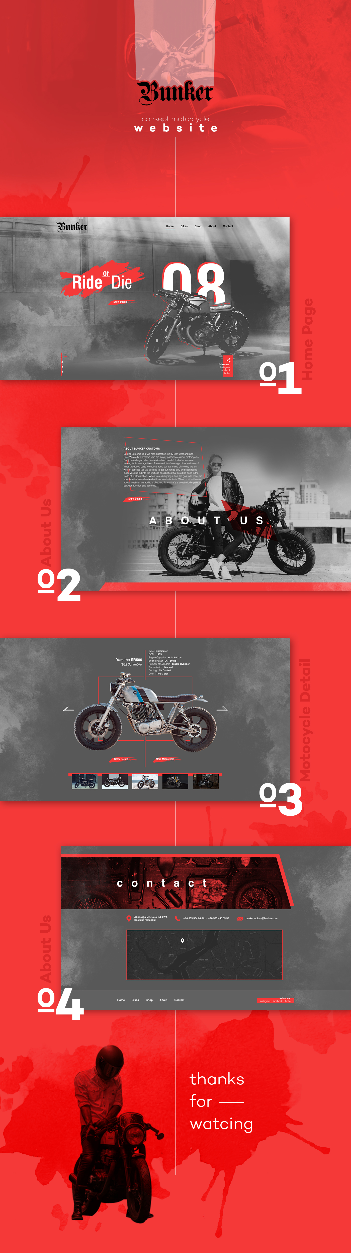 Consept Web Site re design Red Consept Motocycle Consept Web Consept motocycle motocycle Brand