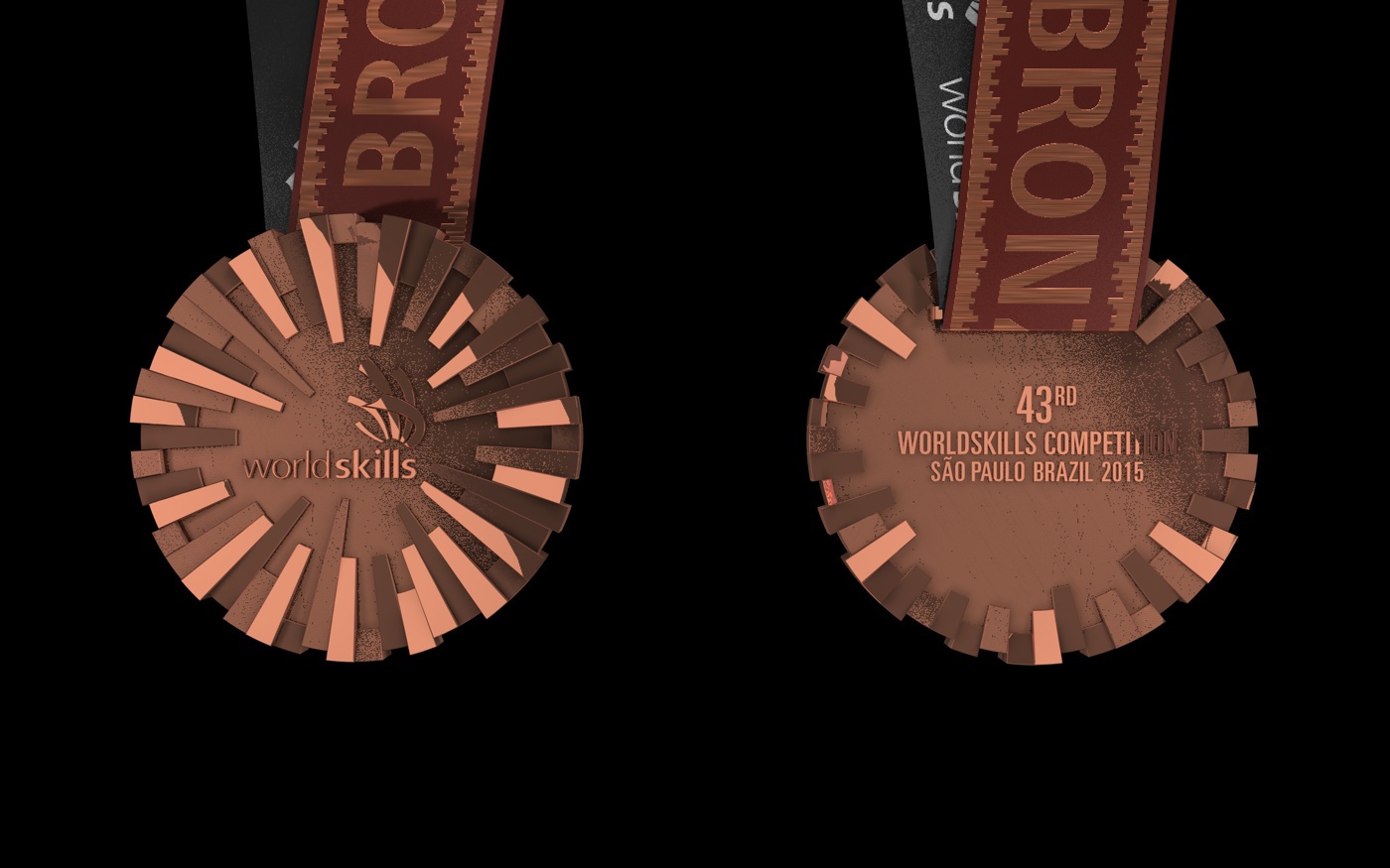 #worldskills wssp2015 Medal design Competition gold silver best bronze Medalha campeão criação equipe