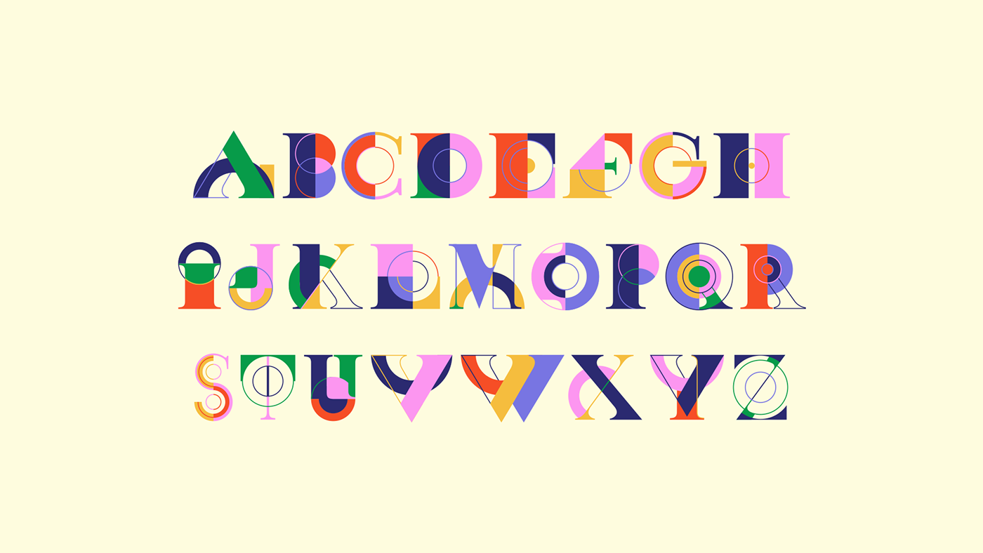 vicente animography colorful animated kinetic Typeface font multicolor type