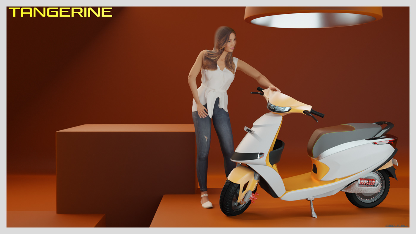 3D Modelling blender modelling Electric Scooter electric vehicle future mobility
