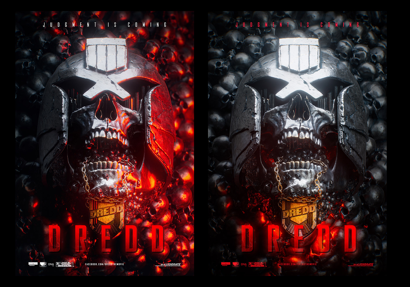 dredd DREDD 3D skull movie Cinema Film   poster brand identity Graphic Designer karl urban