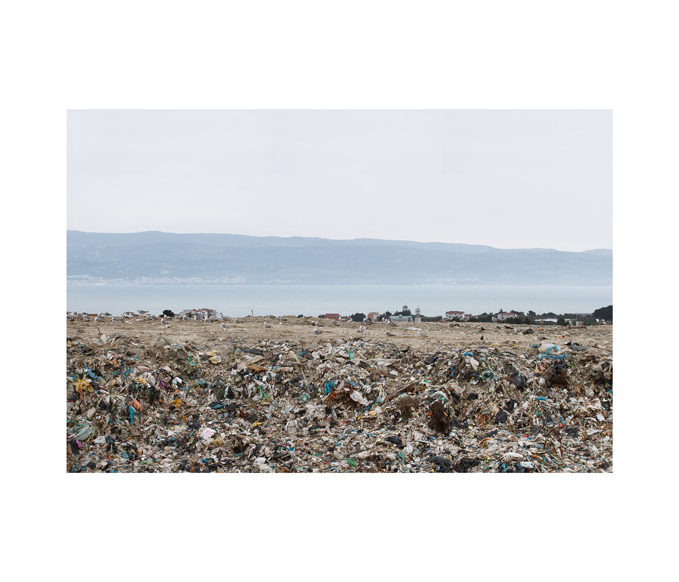 waste trash landfill Croatia sea seagulls Nature dalmatia