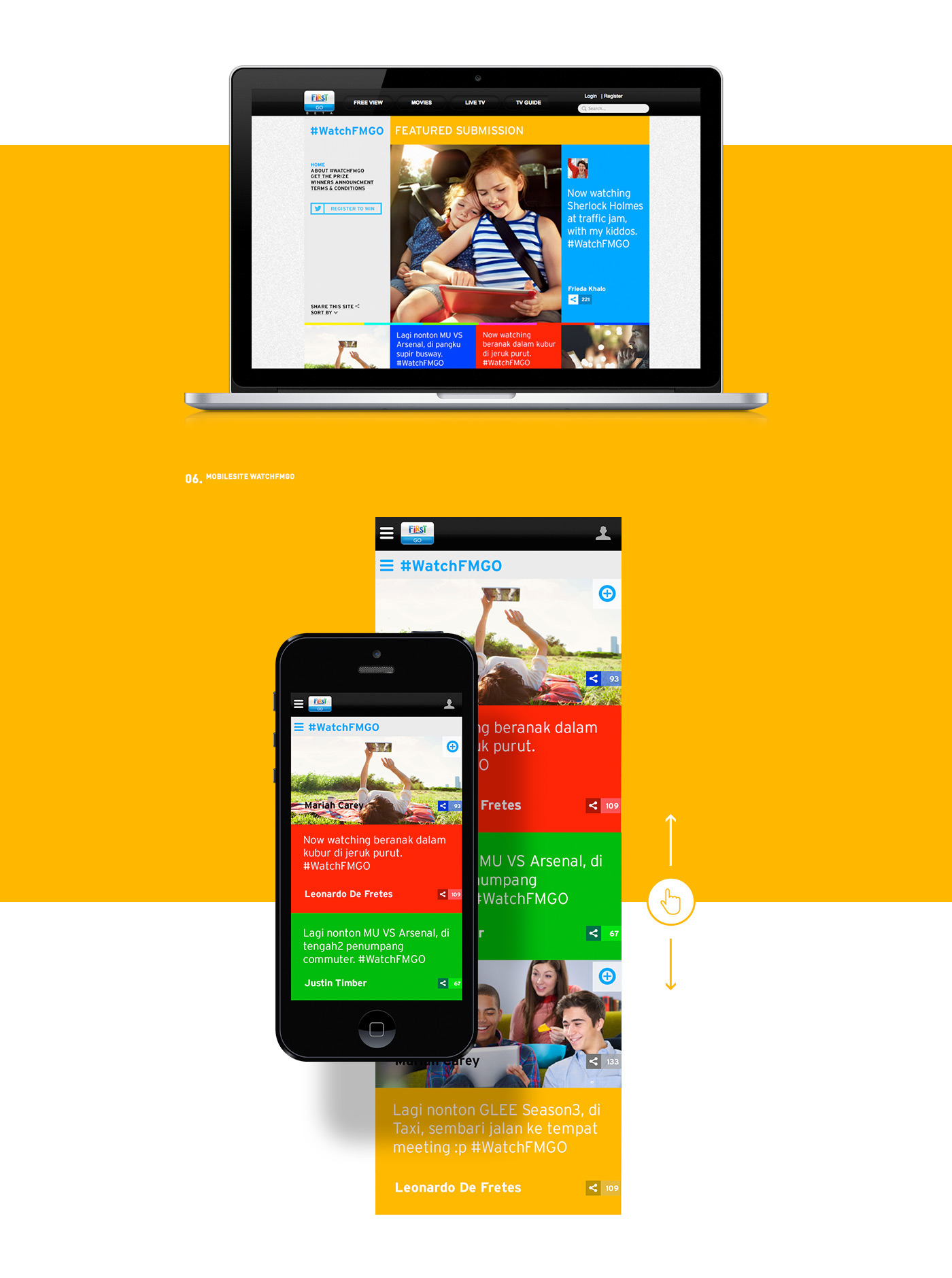 FirstMedia Rise Indonesia Website user interface user experience go