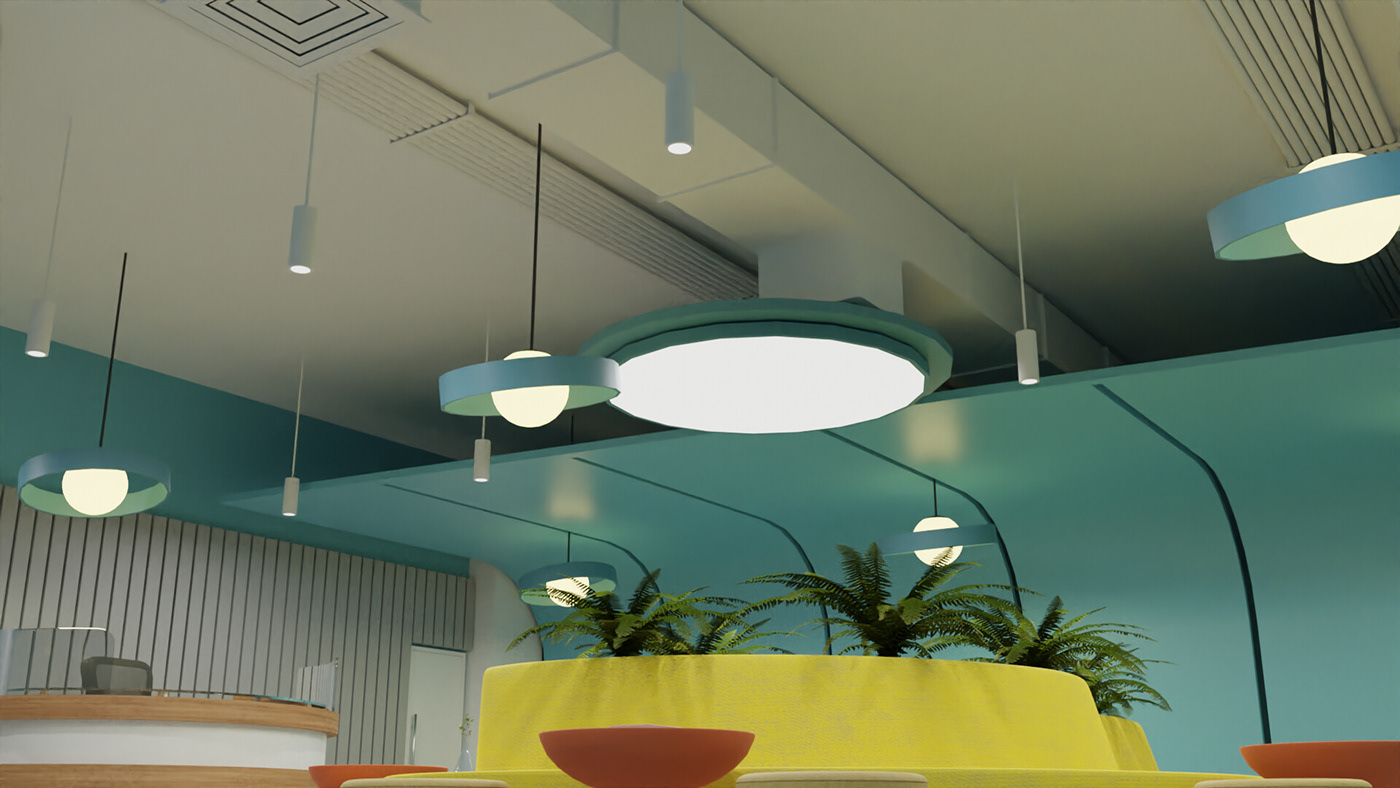 indoor interior design  Interior 3D Office Design blender 3d modeling visualization Render modern
