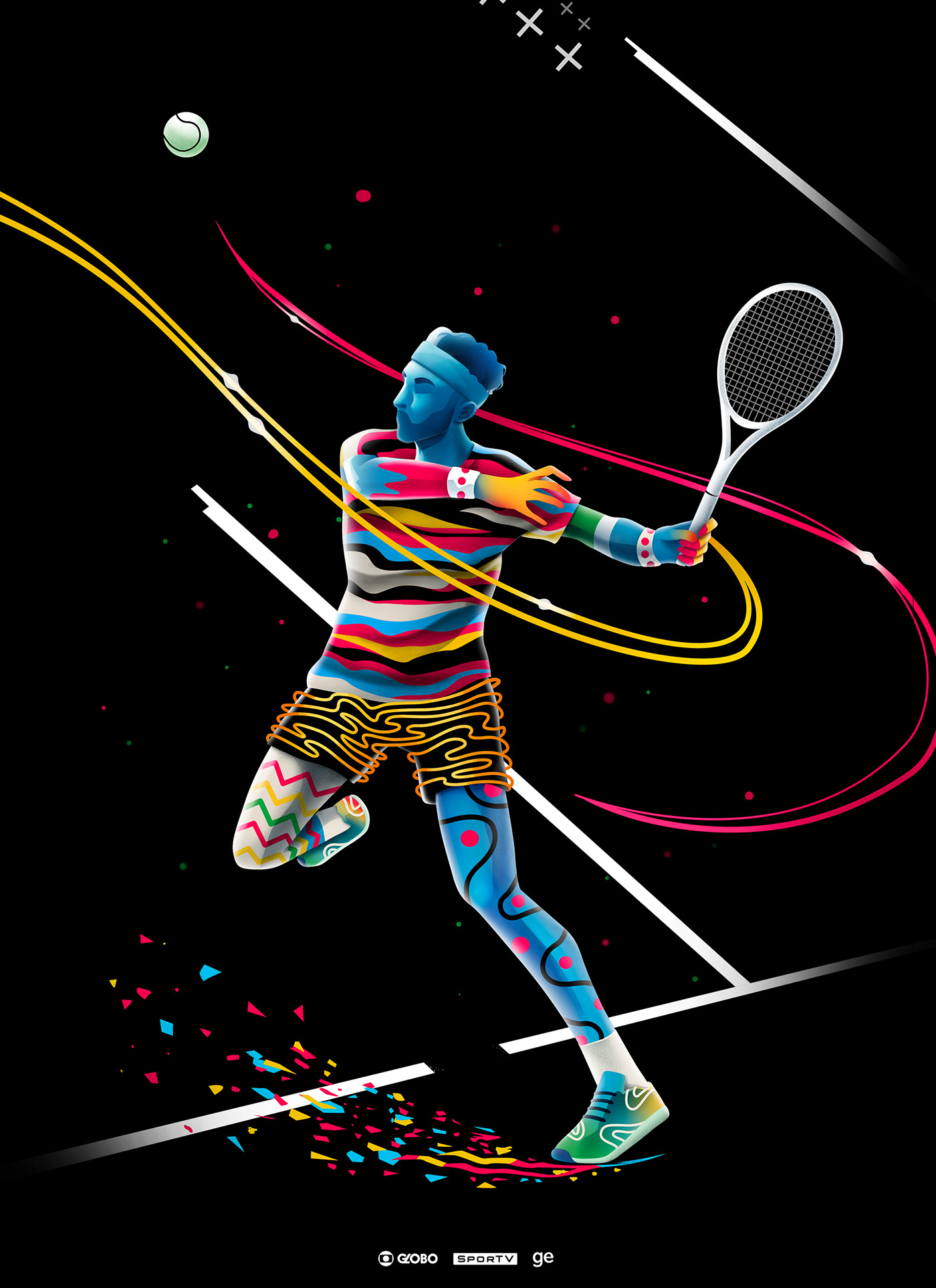 colorful designer feature Illustrator inspiration Leo Natsume Olympics sports tech trend