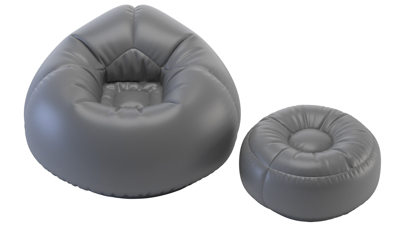 inflatable furniture 3D 3dmax Render vray 3ds max visualization interior design  CGI