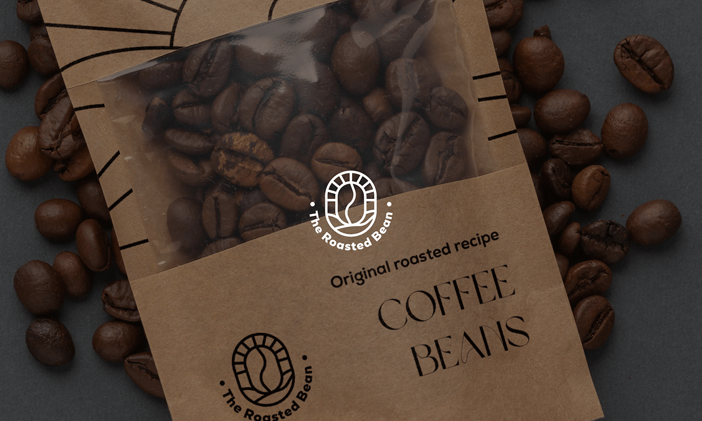 Coffee shop logo for Daily Logo Challenge for a company called "The Roasted Bean". 