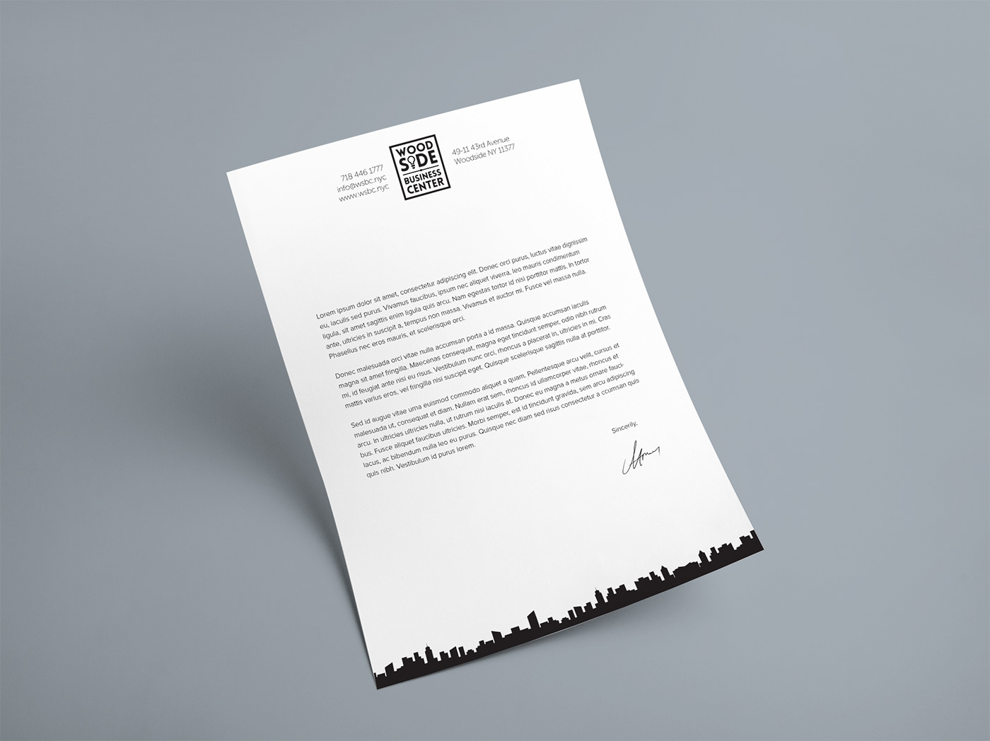logo Business Cards letterhead poster collaterals stationary New York corporate image b/w monochrome minimalist