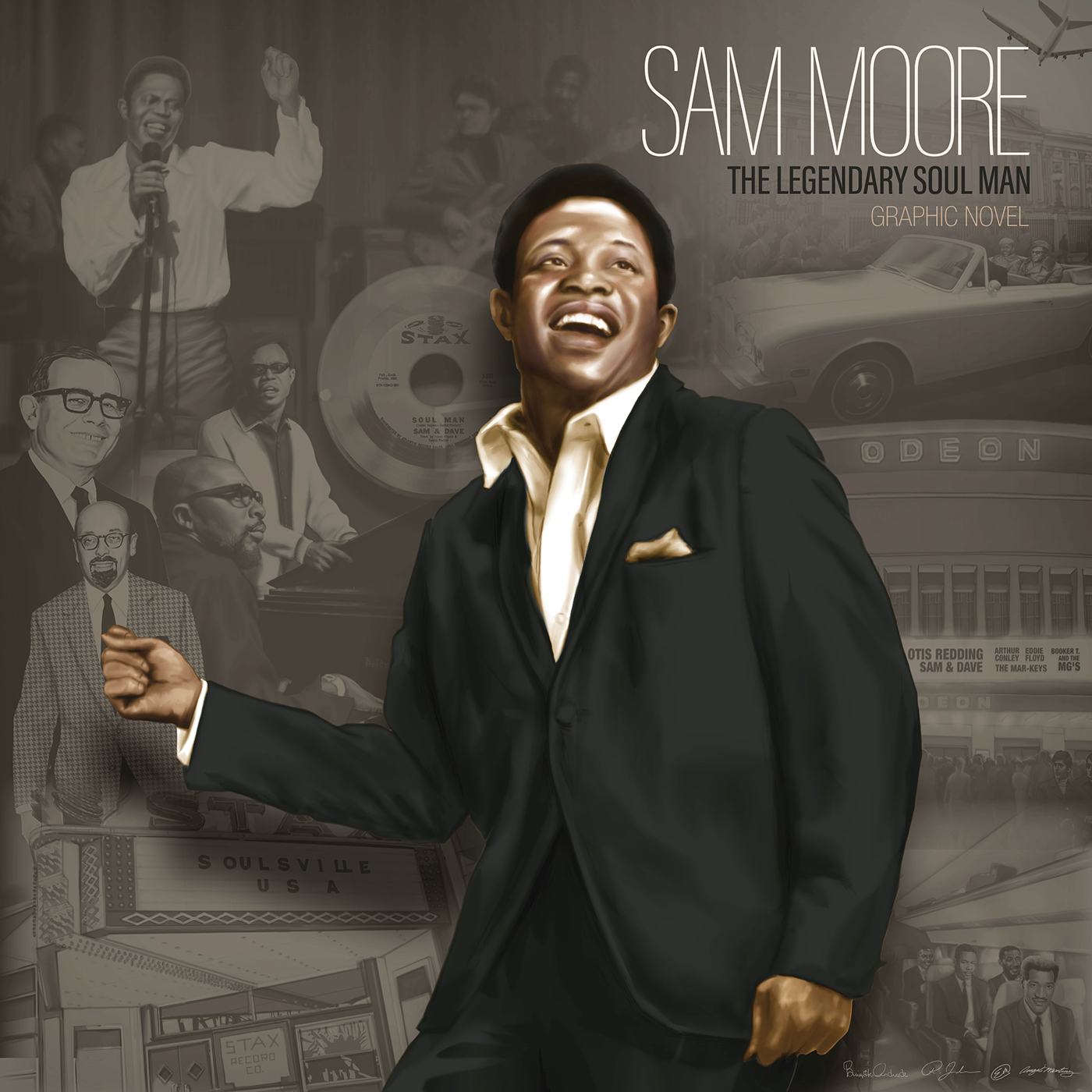 RJacksonArt Rock Jackson sam moore Soul Man  Graphic Novel ILLUSTRATION  art direction  Vintage R&B R&B Classic Soul