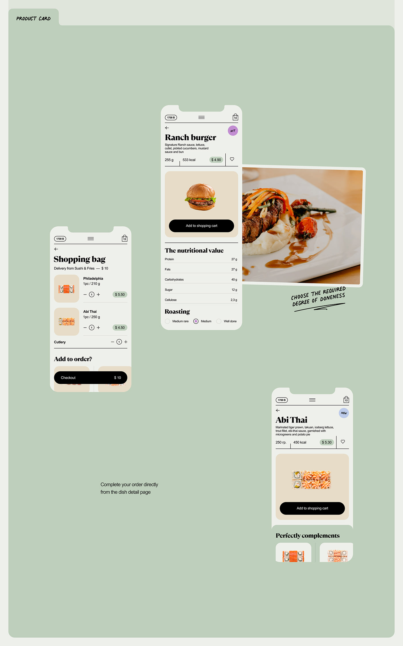 app delivery Food  mobile restaurant UI/UX
