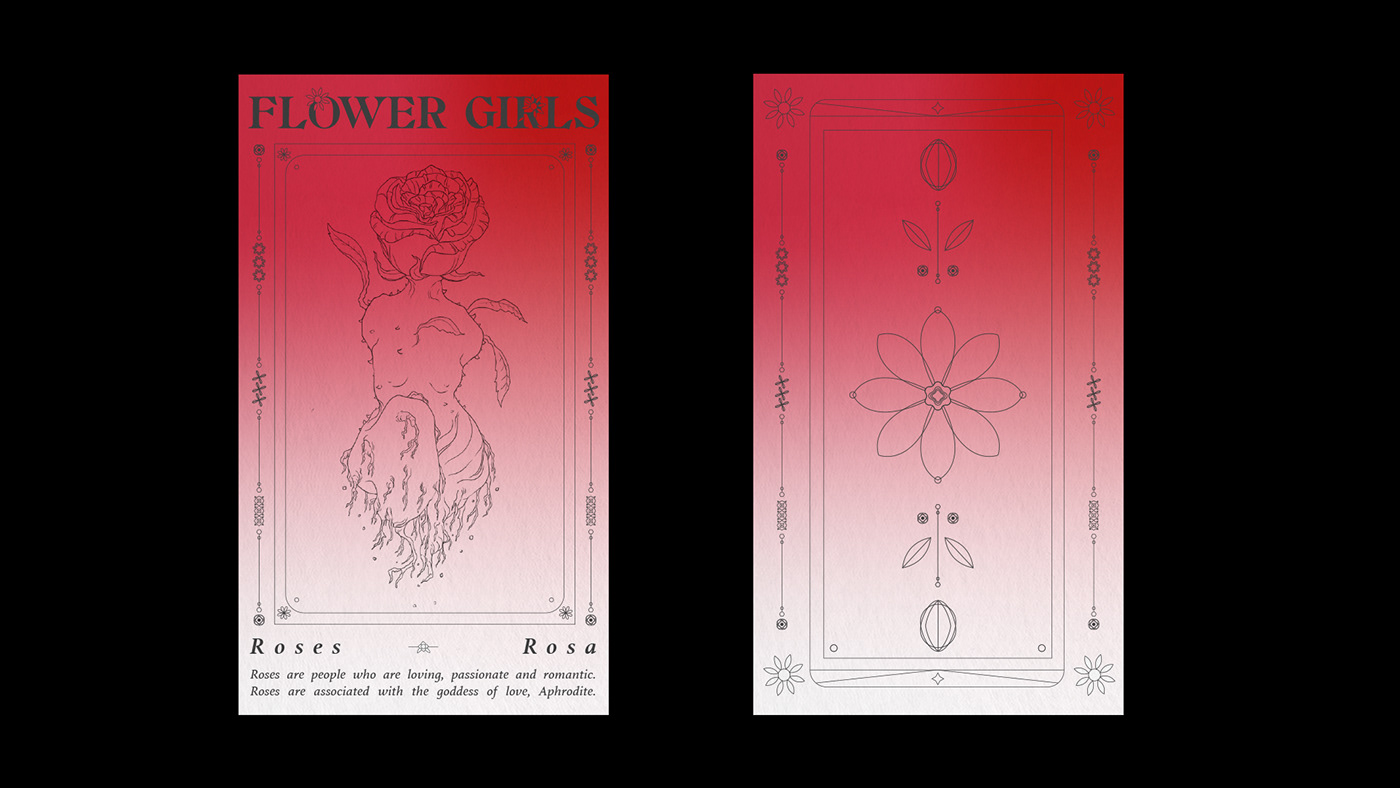 card card design flower Flower Illustration Flowers girls graphic design  ILLUSTRATION  illustration series plants