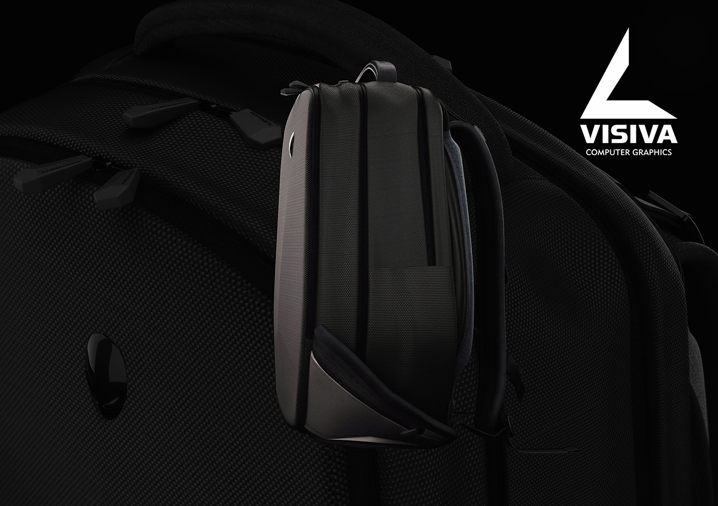 3dmax object alienware design Style product 3D Render vray Zbrush backpack