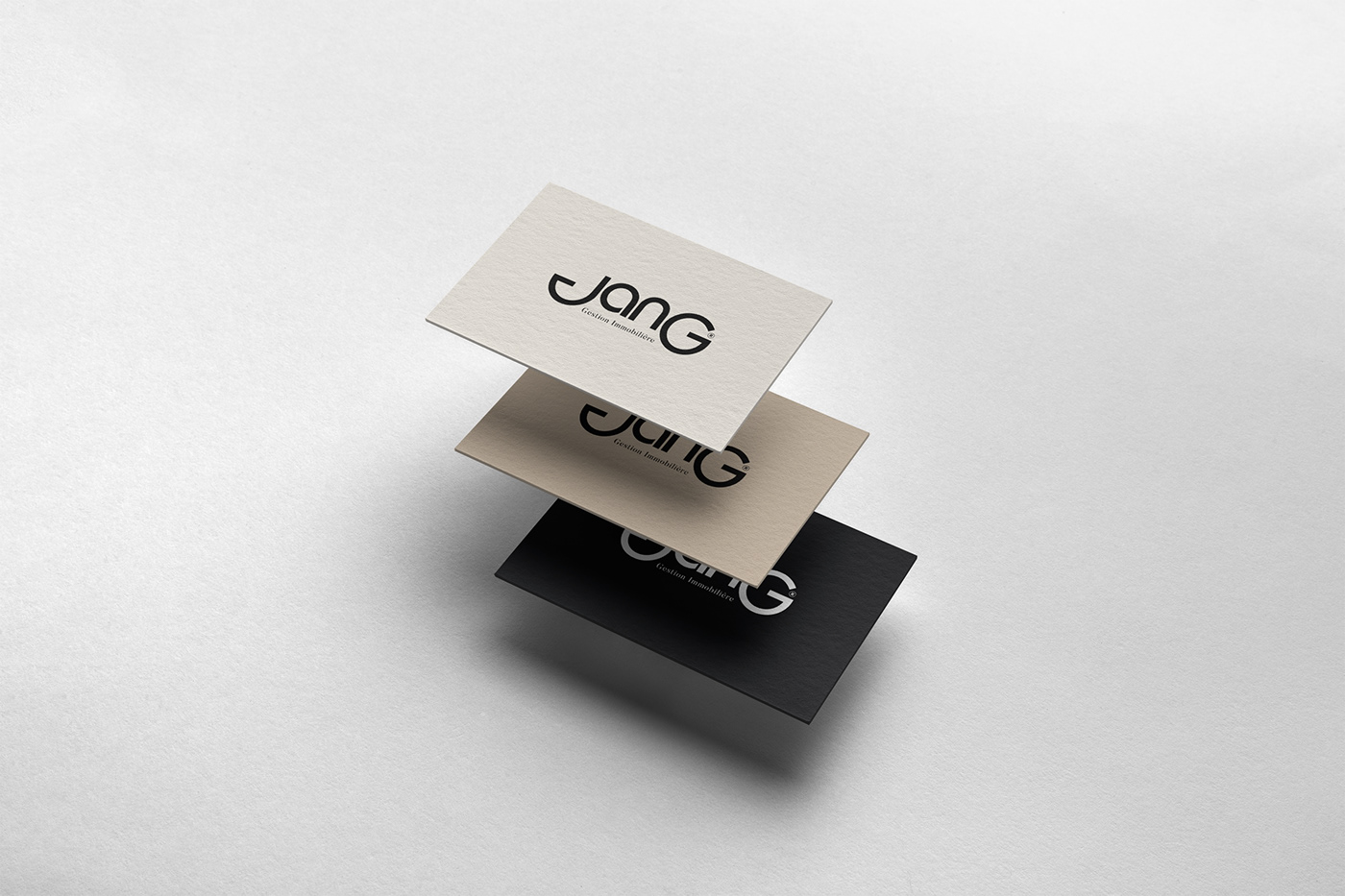 Real estate brand identity black brown and beige