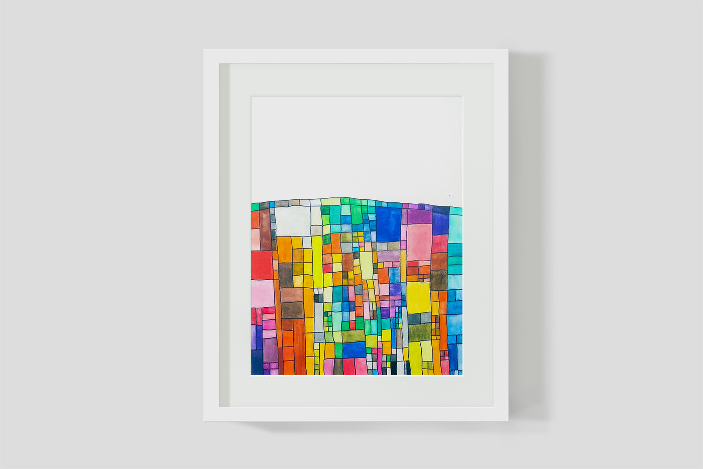 abstract composition geometric composition ILLUSTRATION  watercolour