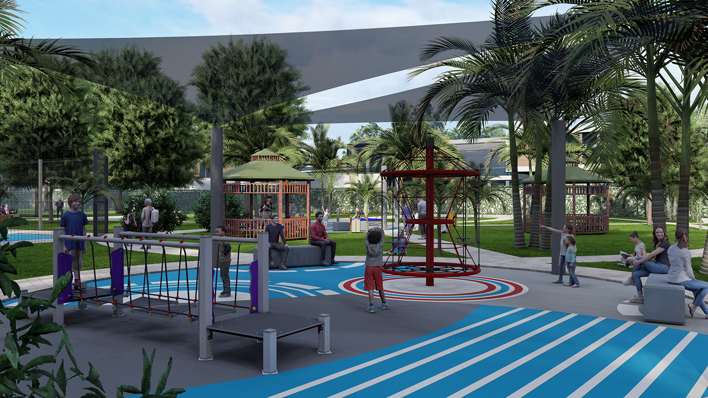 park design Park 3d design Landscape Design playgrounds courts COURT DESIGN parks