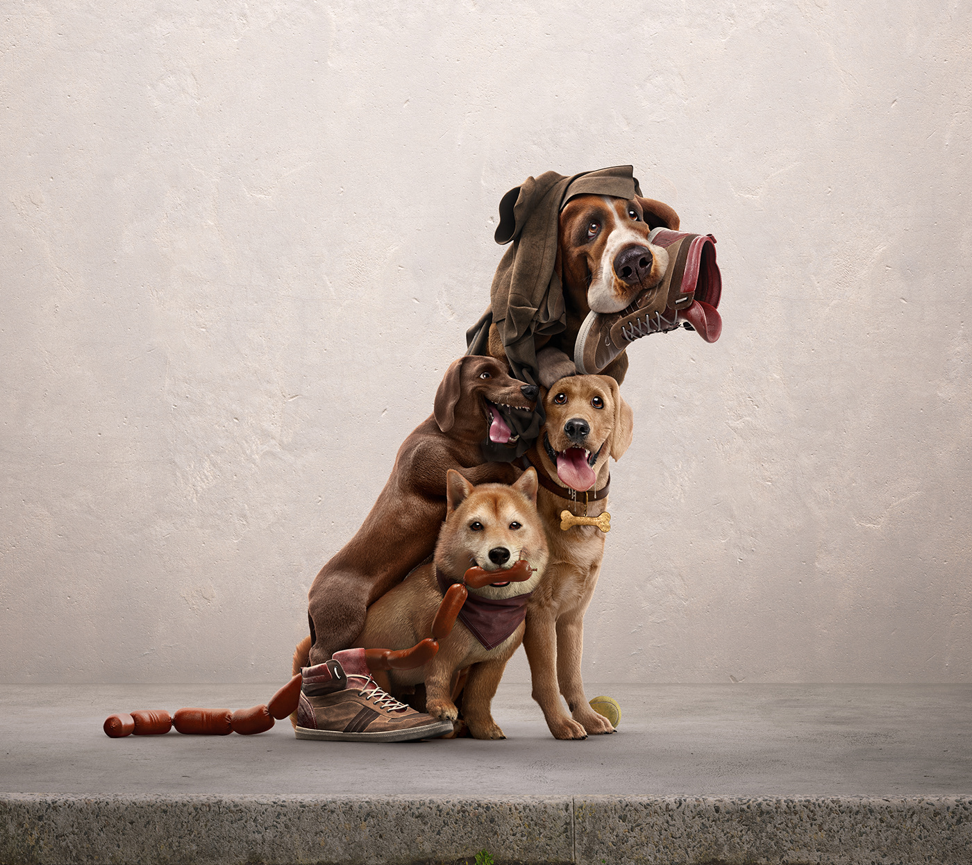 3D animal CGI Character design  dogs donation Health modeling post-production animal health