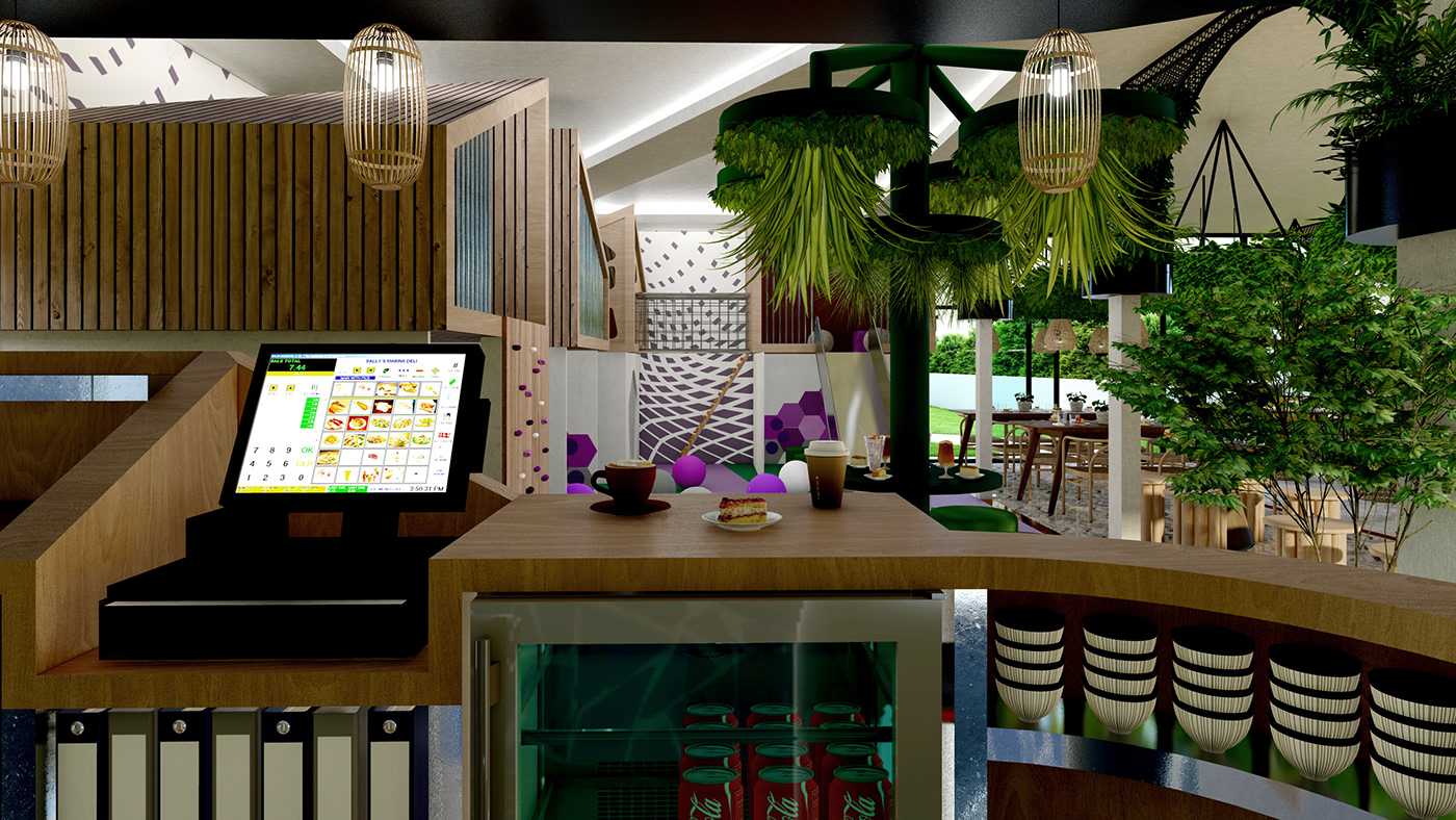 Cafe design 3d Visualisation 3D Visualization 3D Modelling 3d design Bar Design restaurant design boutique cafe planting design Play area design