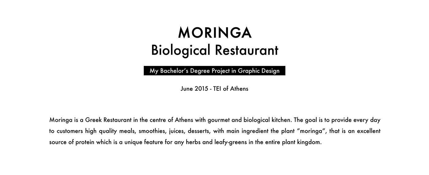 moringa restaurant brand identity logo deisgn Logotype Catalogue