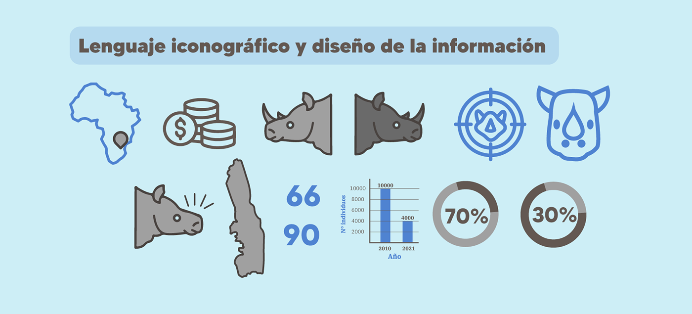 animal infographic rinoceronte diseño gráfico ilustracion