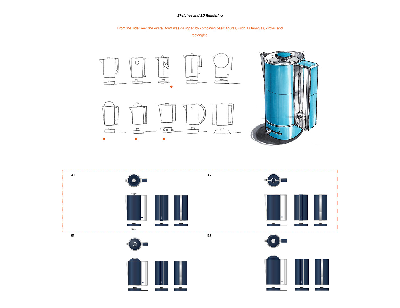 3d modeling industrial design  kettle Kitchen Appliance product design 
